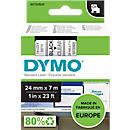 DYMO® Schriftbandkassette D1 53710, 24 mm, transparent/schwarz