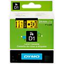 DYMO® Schriftbandkassette D1 53718, 24 mm, gelb/schwarz