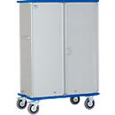 E2722 cupboard trolley, hinged doors, 890 l