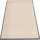 Eazycare Style-vuilvangmat van Miltex, rechthoekig, antistatisch, UV-bestendig, wasbaar, ECONYL® & Niltril-rubber, 1200 x 2000 mm, licht ivoorkleurig
