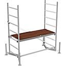 Échafaudage de base MONTO ClimTec - aluminium - hauteur de travail 3 m - plateforme réglable en hauteur avec trappe - traverse en V - jusqu'à 200 kg/m² 