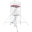 Échafaudage roulant aluminium Krause Série 5500, 200 kg/m², certifié TÜV, roulettes à frein, L 1500 x P 2000 x H 6300 mm