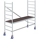 Echafaudage roulant en aluminium KRAUSE série 10, 200 kg/m², homologué TÜV, roulettes réglables en hauteur, L 2500 x l 750 x H 3000 mm