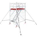 Echafaudage roulant en aluminium Krause Série 5500, 200 kg/m², certifié TÜV, roulettes avec frein, L 1500 x P 2000 x H 4300 mm