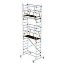 Échafaudage roulant Munk, tube rond en aluminium, hauteur de travail jusqu'à 7,2 m, embase roulante 1 500 mm, certifié GS, DIN EN 1004, H 4,10 m
