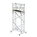 Échafaudage roulant Munk, tube rond en aluminium, hauteur de travail jusqu'à 7,2 m, embase roulante 1 500 mm, GS-contrôlé, DIN EN 1004, H 3,30 m