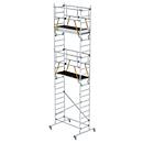 Échafaudage roulant Munk, tube rond en aluminium, hauteur de travail jusqu'à 7,2 m, embase roulante 1 500 mm, GS-contrôlé, DIN EN 1004, H 5,30 m