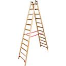 Échelle double à barreaux, bois, 2 x 12 barreaux