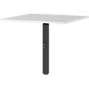 Eckverbindungsplatte Agenda, mechanisch höhenverstellbar, B 800 x T 800 x H 680-910 mm, Lichtgrau/Schwarz