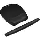 Economy set wrist rest with mouse pad and keyboard wrist rest, black