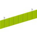 Écran acoustique voile de fond, l. 1600 X H 400 mm, vert