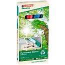 Edding 21 EcoLine permanent marker, navulbaar, ronde punt, set van 4