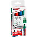 edding 363 whiteboard marker, diverse kleuren, set van 4, wigvormige punt