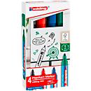 edding 380 Flipchart-Marker, Rundspitze, farbsortiert, 4er Set