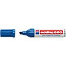 edding 500, avec pointe biseautée 2-7 mm, bleu, 10 p.