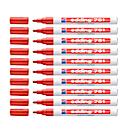 EDDING 751 lakmarker, 10 stuks, ronde punt, lijndikte 1-2 mm, rood