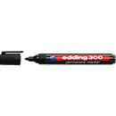 EDDING Marcador permanente 300, con punta redonda, 1 pieza, negro