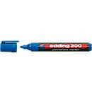 EDDING marcador permanente 300, con punta redonda, 10 piezas, azul