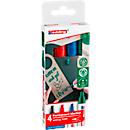 EDDING permanent marker 3300, met wigvormige punt, 4-delig, gesorteerd