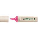 edding Textmarker 24 EcoLine, zu 90 % aus nachwachsenden Rohstoffen, Blauer Engel, nachfüllbar, Schreibfarbe rosa, 10 Stück
