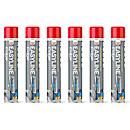 Edge paint red, 6 pots