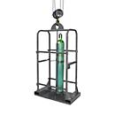 Eichinger-Industrie Gasflaschenkorb, für 4 Gasflaschen mit Ø 250 mm, bis 350 kg, Standsicherung, B 900 x T 600 x H 2000 mm, Stahl, anthrazitgrau RAL 7016