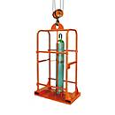 Eichinger-Industrie Gasflaschenkorb, für 6 Gasflaschen mit Ø 250 mm, bis 525 kg, B 1200 x T 600 x H 2000 mm, Stahl, reinorange RAL 2004