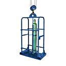Eichinger-Industrie Gasflaschenkorb, für 6 Gasflaschen mit Ø 250 mm, bis 525 kg, Standsicherung, B 1200 x T 600 x H 2000 mm, Stahl, enzianblau RAL 5010