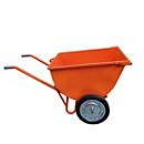 Eichinger-Industrie Kipp-Japanerkarre, 250 l, Vollgummibereifung mit Ø 400 mm und Kugellager, wasserdicht, 3 Kranösen, Stahl, reinorange RAL 2004