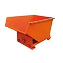 Eichinger-Industrie Kippbehälter für Teleskopstapler, automatisch Sicherung, 1000 l, bis 1500 kg, Stahl, reinorange RAL 2004