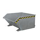 Eichinger-Industrie Kippbehälter, niedrige Bauhöhe, 1000 l, bis 2000 kg, Einfahrttaschen, Kettensicherung, Stahl, feuerverzinkt