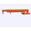 Eichinger-Industrie Teleskoplader für Stapler, 7-stufig teleskopierbar, 950-5000 kg, 2 Wirbellasthaken und Standfuß, Stahl, reinorange RAL 2004
