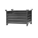Eichinger-Industrie Vollwand-Stapelpalette, bis 2000 kg, 4 Seitenwände, Kranösen, B 1200 x T 800 x H 750 mm, Stahl, anthrazitgrau RAL 7016