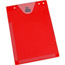 EICHNER besteltas Jumbo, DIN A4, uitbreidingsvouw, klittenband, sleutelvak, rood, 10 stuks