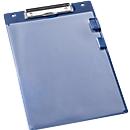 EICHNER clipboard Klemmfix, DIN A4, plastic, with transparent pocket, A4, blue, 10 pieces