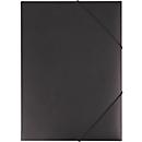 EICHNER corner elastic folder, DIN A4, 3 wing flaps, 10 pieces, black