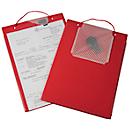 EICHNER Edge order pouch, for A4 documents, key compartment, W 230 x D 5 x H 330 mm, 10 pieces, red