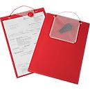 EICHNER Pochette de commande Magnetic, pour documents DIN A4, compartiment pour clés, fermeture magnétique, protection contre les déchirures, rouge, 10 pièces