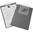 EICHNER Pochette de commande Plus, fermeture velcro et compartiment à clés, pour documents DIN A4, gris, 10 pièces