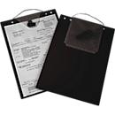EICHNER Pochette de commande Plus, fermeture velcro et compartiment à clés, pour documents DIN A4, noir, 10 pièces