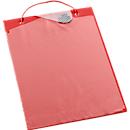 EICHNER Pochette de commande Plus, fermeture velcro et compartiment à clés, pour documents DIN A4, rouge, 10 pièces