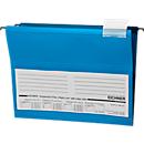 Eichner suspension file pockets, for formats up to DIN A4, PVC, 10 pieces, blue
