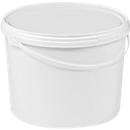 Eimer, mit Deckel & Griffen, 2,5 l, ISO-Norm, Ø 157 x H 320 mm, lebensmittelecht, temperaturbeständig, stapel- & nestbar, PP, weiß, 10 Stück