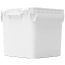 Eimer, quadratisch, Volumen 32 l, mit UN-Zertifizierung, lebensmittelecht, stapelbar, ohne Deckel, L 380 x B 380 x H 338 mm, HDPE, blau