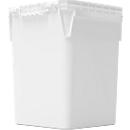 Eimer, quadratisch, Volumen 46 l, mit UN-Zertifizierung, lebensmittelecht, stapelbar, ohne Deckel, L 380 x B 380 x H 475 mm, HDPE, blau