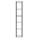 Eindwand, voor stalen rek PROGRESS 2000, H 2250 x D 400 mm, zilver