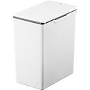 EKO Abfalleimer Morandi Touch, platzsparend, Kunststoff, Touch Bar-Mechanismus, B 206 x T 325 x H 400 mm, 20 Liter, weiß