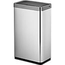 EKO Mirage X sensor afvalbak, 80 liter, mat roestvrij staal, vingerafdrukbestendig, B 469 x D 278 x H 722 mm, zilver/zwart