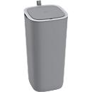 EKO Morandi Smart sensor afvalbak, kunststof, touch bedieningspaneel, afsluitring, B 271 x D 271 x H 591 mm, 30 liter, grijs