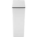EKO Poubelle Morandi Touch, peu encombrante, plastique, mécanisme Touch Bar, L 245 x P 370 x H 630 mm, 40 litres, blanc
